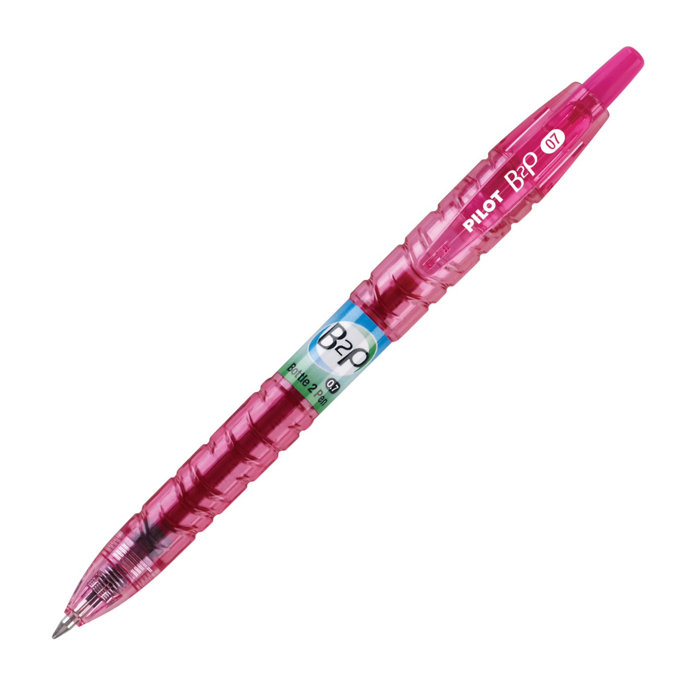 Pilot Recycled B2P Retractable Gel Pen - Pink | Atlas Stationers.