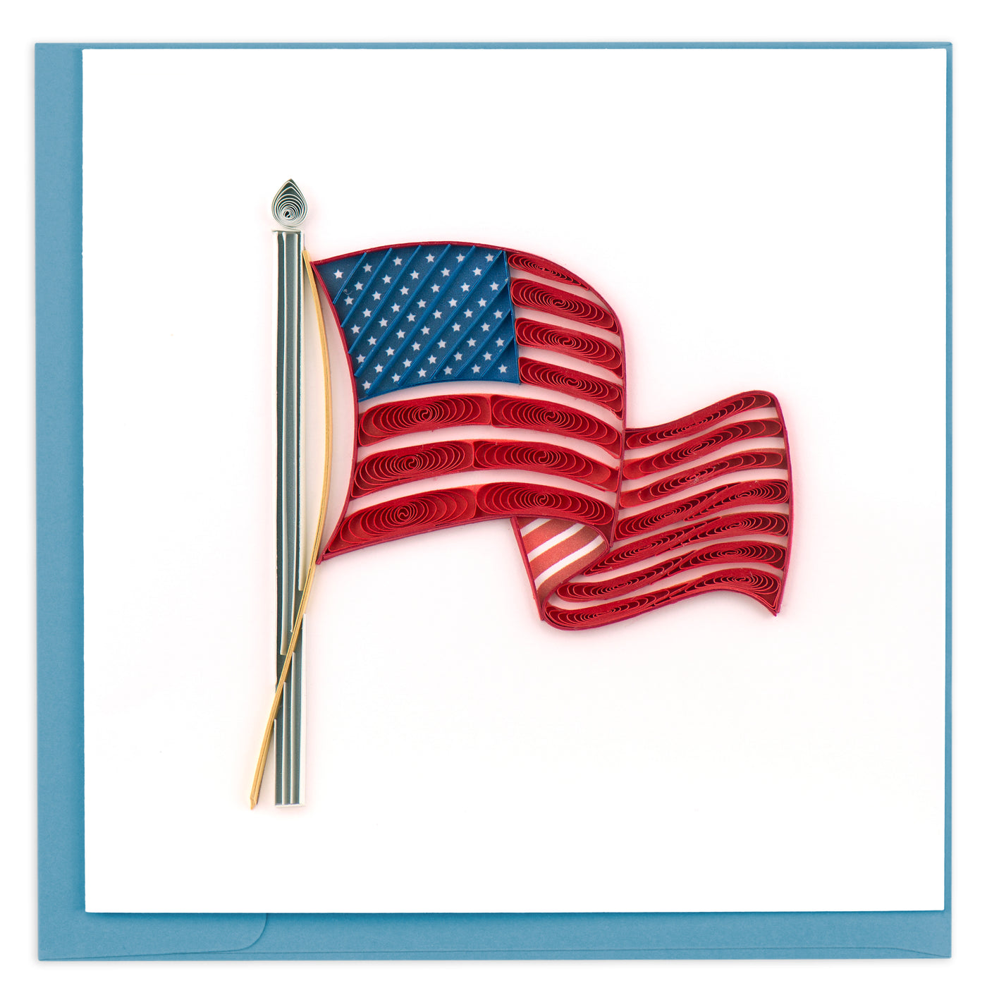 Quilled American Flag Greeting Card | Atlas Stationers.
