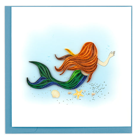 Quilled Mermaid Card | Atlas Stationers.