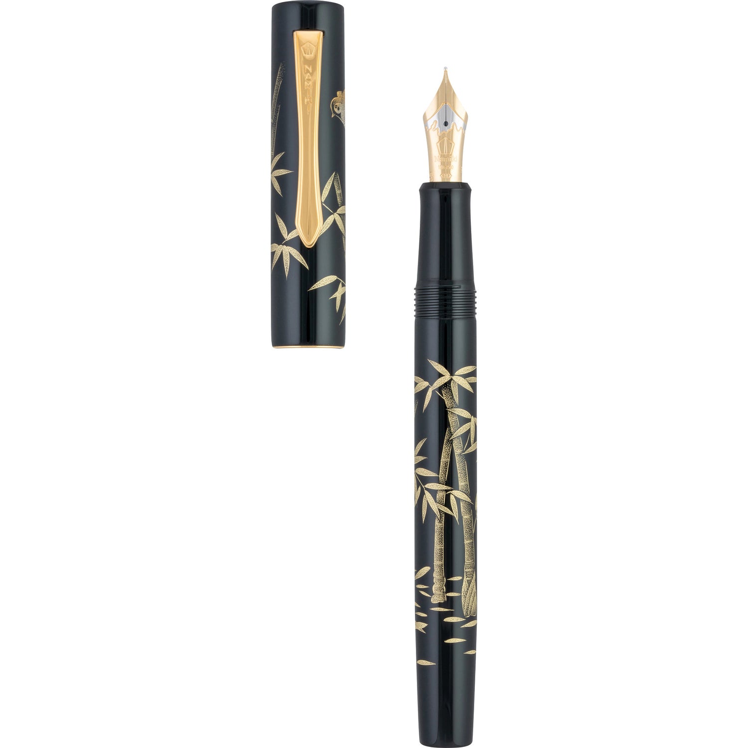 Namiki Yukari Fountain Pen - Chinkin Bamboo and Sparrow | Atlas Stationers.