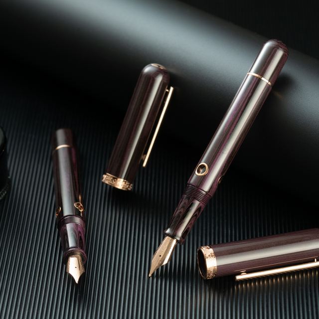 Nahvalur (Narwhal) Nautilus Fountain Pen - Stylophora Berry | Atlas Stationers.