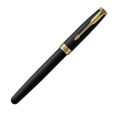 Parker Sonnet Fountain Pen - Black with Gold Trim | Atlas Stationers.