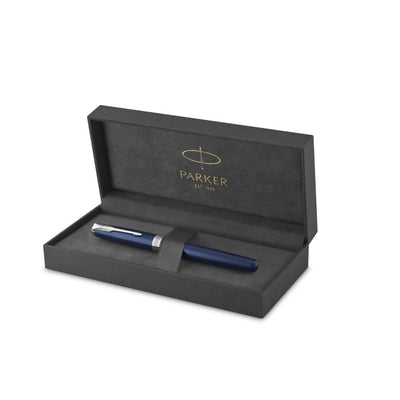 Parker Sonnet Rollerball Pen - Lacquered Blue with Silver Trim | Atlas Stationers.