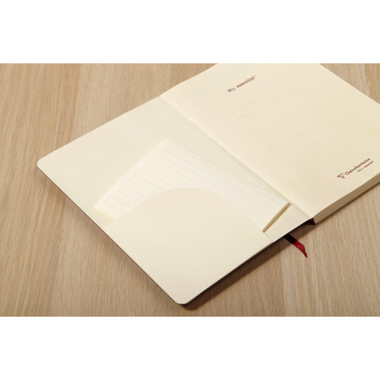 Clairefontaine "My Essential" Bound Paginated Notebook - Dot 96 sheets - 6 x 8 1/4 - Tan | Atlas Stationers.