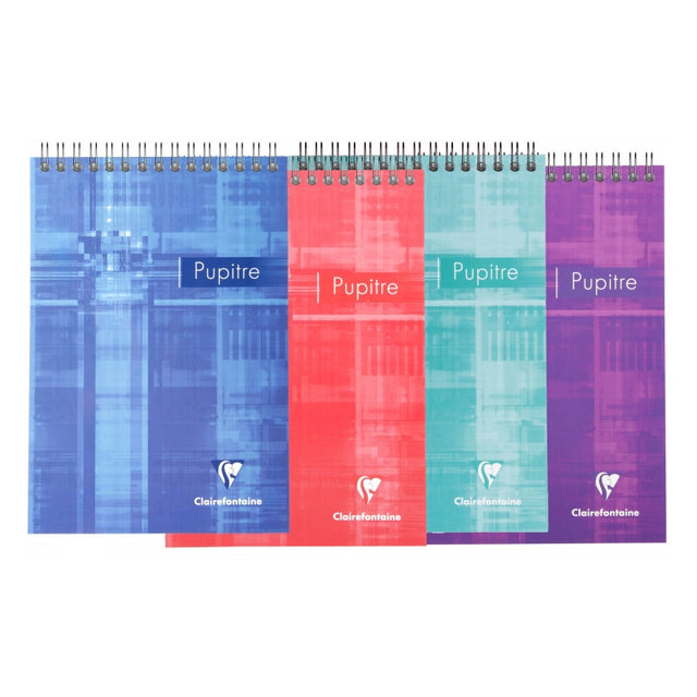 Clairefontaine Wirebound Notepad - Ruled 80 sheets - 5 3/4 x 8 1/4 - Assorted | Atlas Stationers.