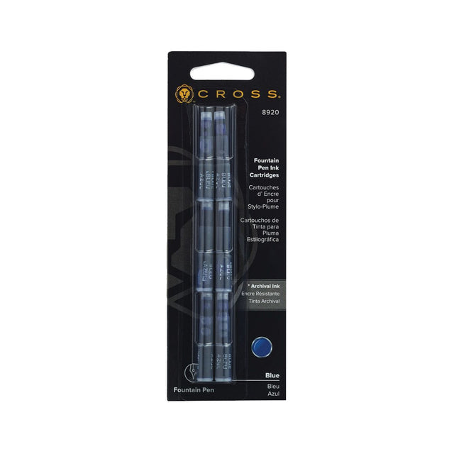Cross Fountain Pen Ink Cartridges - Blue | Atlas Stationers.