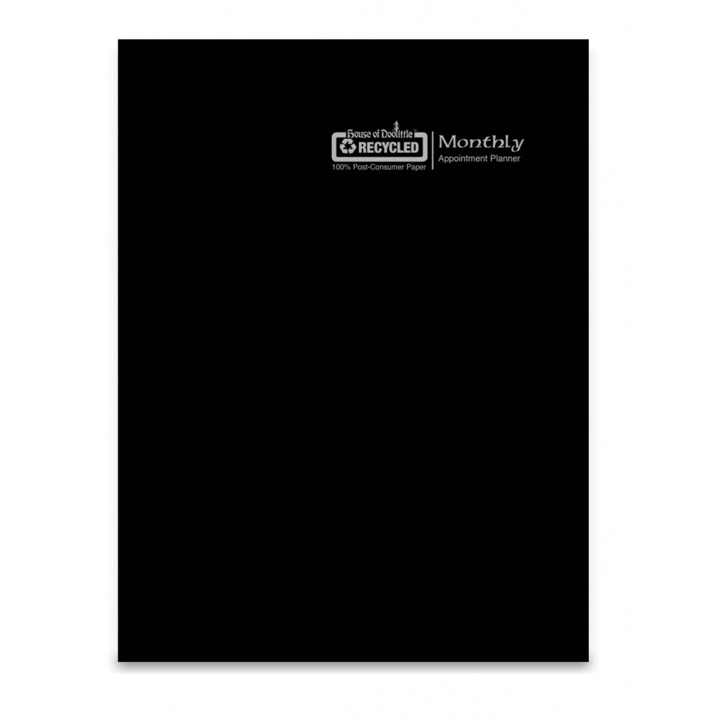 House of Doolittle Monthly Planner - 7" x 10" - Black Cover | Atlas Stationers.