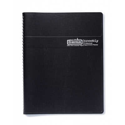 House of Doolittle Professional Weekly Planner - 8 1/2" x 11" - Black Cover | Atlas Stationers.