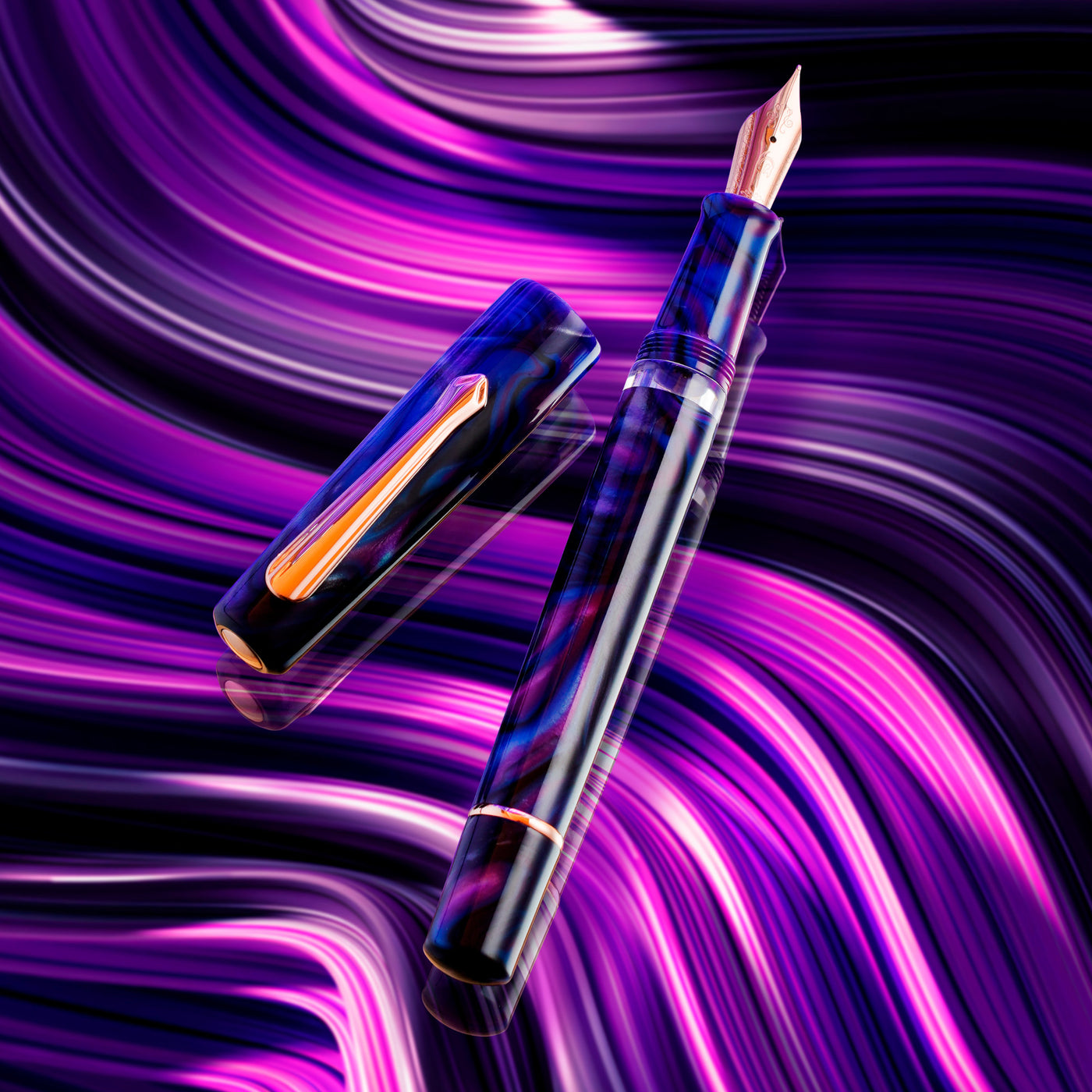 Nahvalur (Narwhal) Schuylkill Fountain Pen - Cichlid Purple