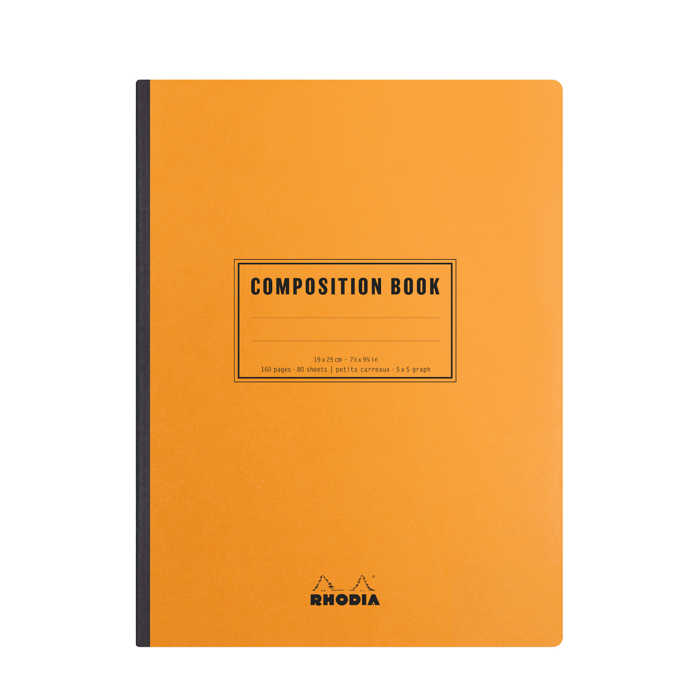 Rhodia Composition Book - Lined 160 sheets - 7 1/2 x 9 3/4 - Orange Cover | Atlas Stationers.