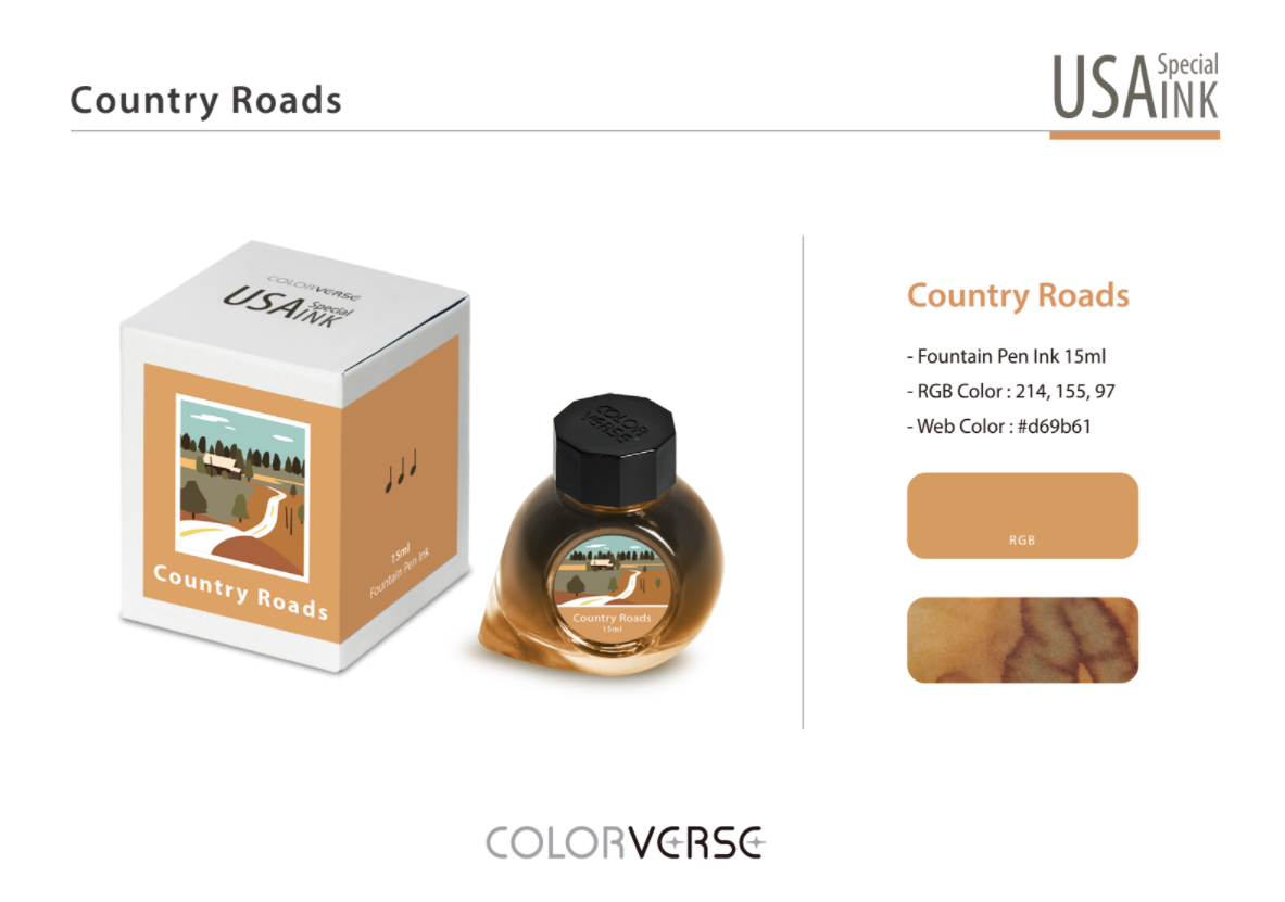 Colorverse USA 15ml Bottled Ink - Country Roads (West Virginia) | Atlas Stationers.