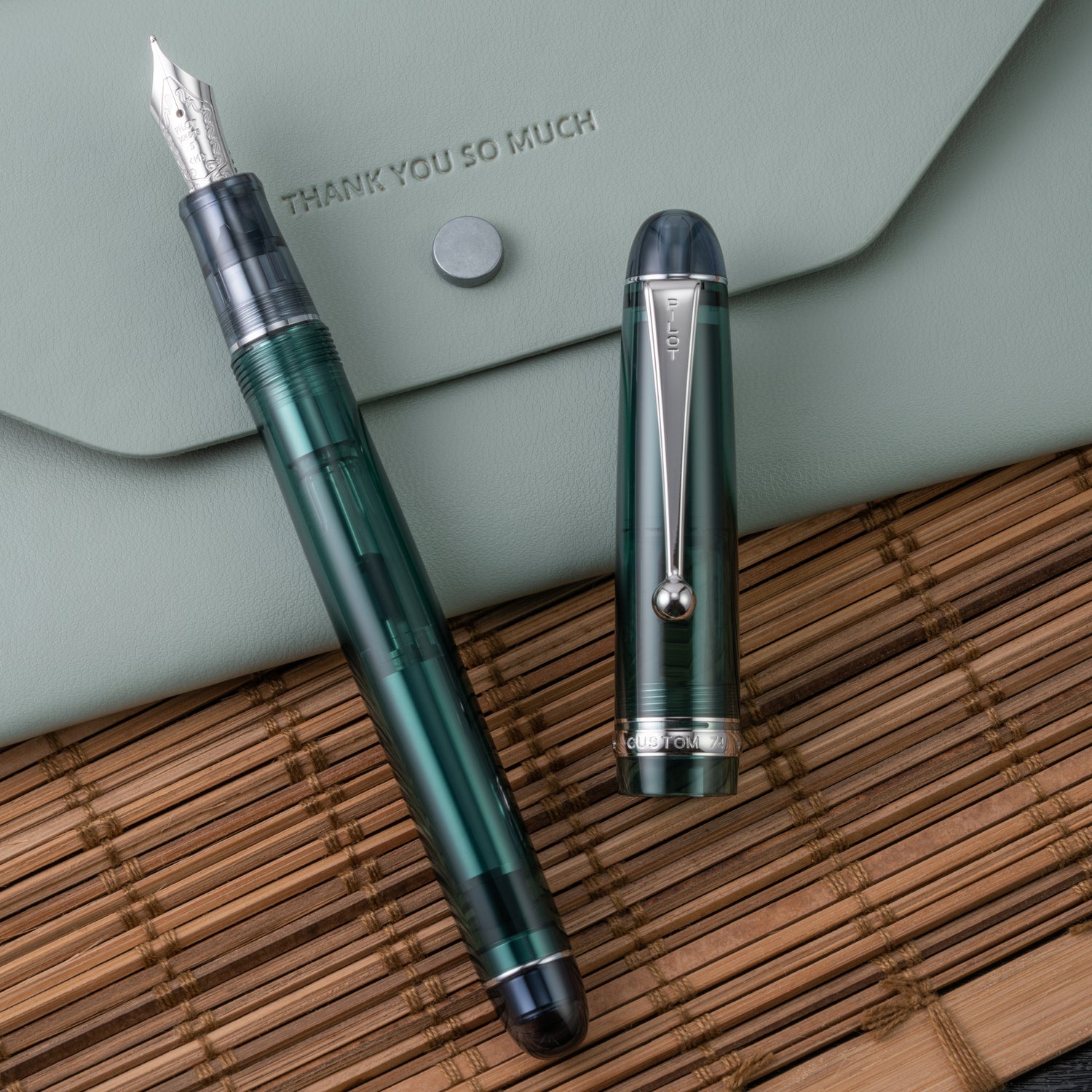 Pilot Custom 74 Fountain Pen - Green | Atlas Stationers.