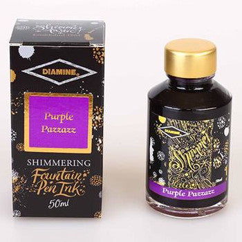 Diamine Purple Pazzazz - Shimmer - 50ml Bottled Ink | Atlas Stationers.