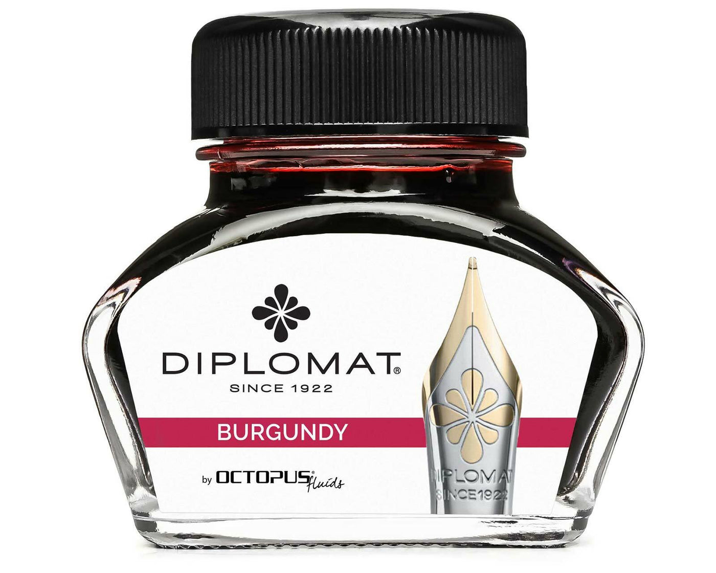 Diplomat 30ml Bottled Ink - Burgundy | Atlas Stationers.