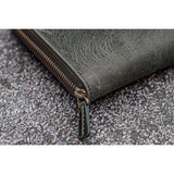 Galen Leather 5 Pen Zipper Case - Crazy Horse Smoky | Atlas Stationers.