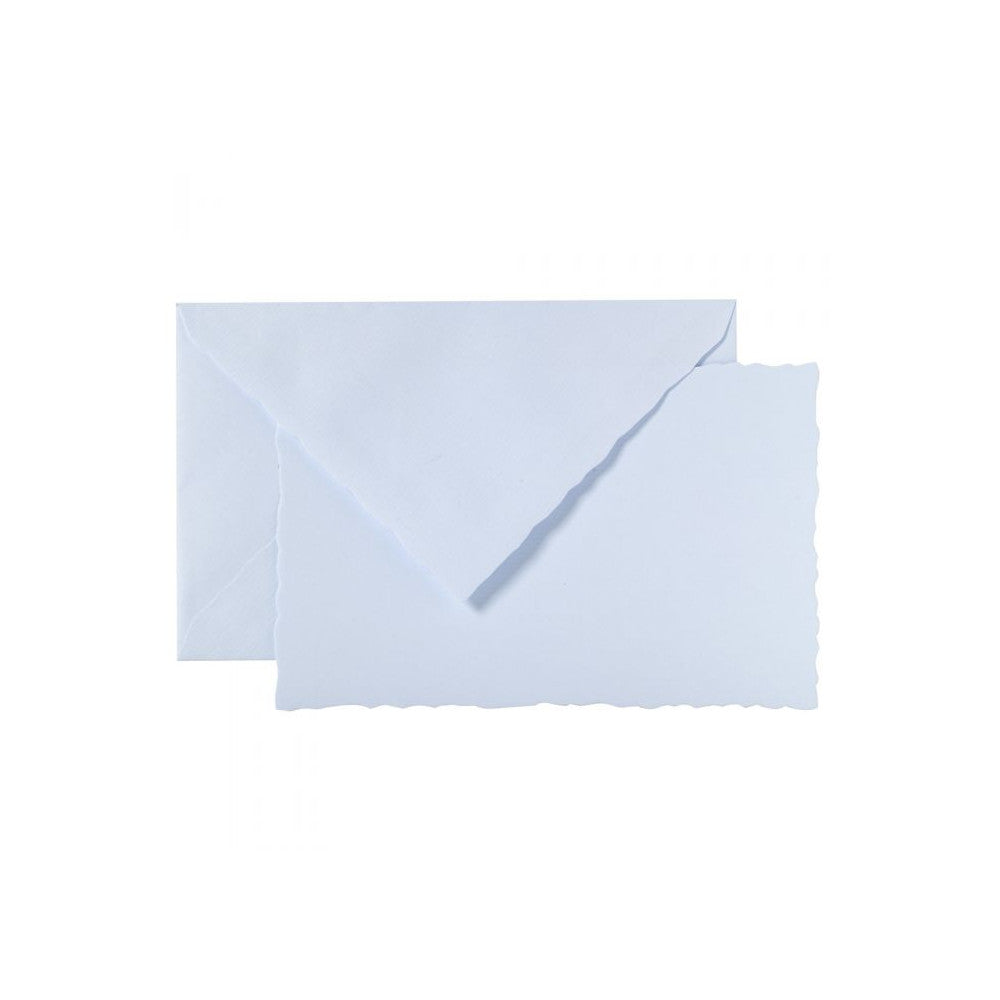 G. Lalo Classic Deckle-Edged Correspondence Stationery - 3 3/4" x 6" - Blue | Atlas Stationers.