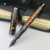 Conklin Endura Deco Crest Fountain Pen - Orange w/ Gunmetal (Doorbuster)