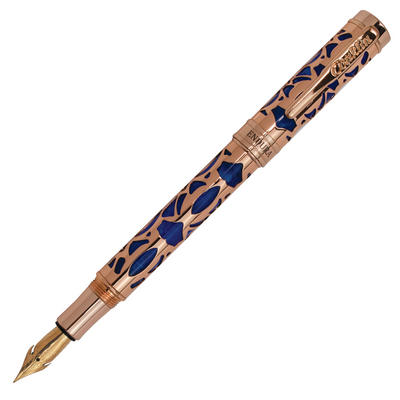 Conklin Endura Deco Crest Fountain Pen - Blue w/ Rosegold | Atlas Stationers.