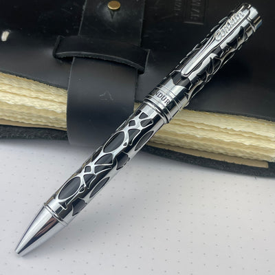 Conklin Endura Deco Crest Ballpoint Pen - Black w/ Chrome