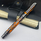 Conklin Endura Deco Crest Fountain Pen - Orange w/ Gunmetal (Doorbuster)