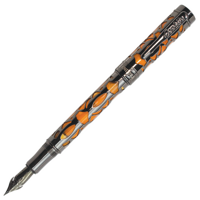 Conklin Endura Deco Crest Fountain Pen - Orange w/ Gunmetal | Atlas Stationers.