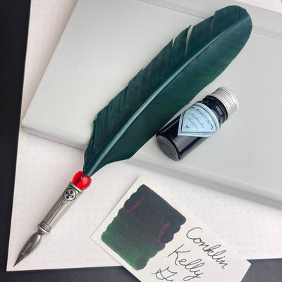 Classic Feather Calligraphy Dip Pen - Green