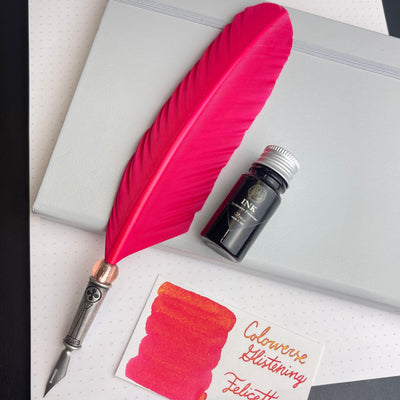 Classic Feather Calligraphy Dip Pen - Pink