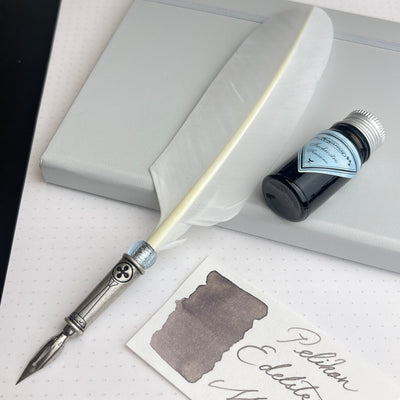 Classic Feather Calligraphy Dip Pen - White