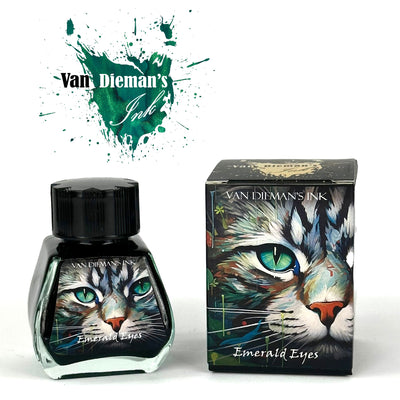 Van Dieman's Feline - Emerald Eyes Shimmering 30ml Bottled Ink