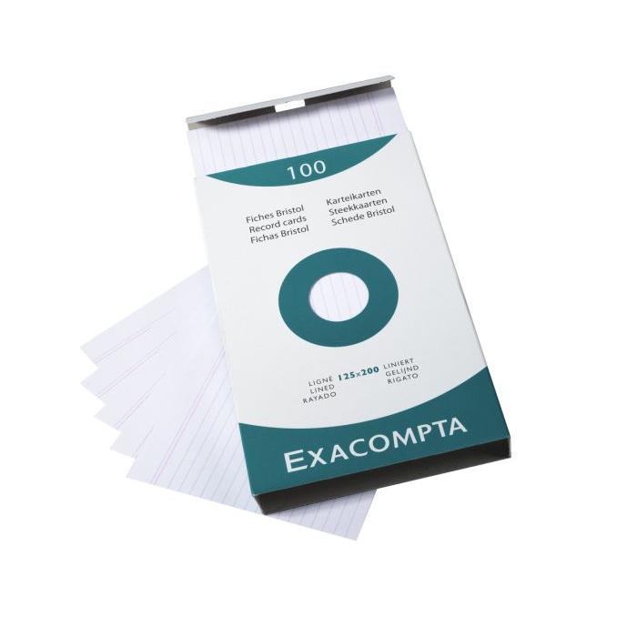 Exacompta Index Cards - 4" x 6" - Ruled