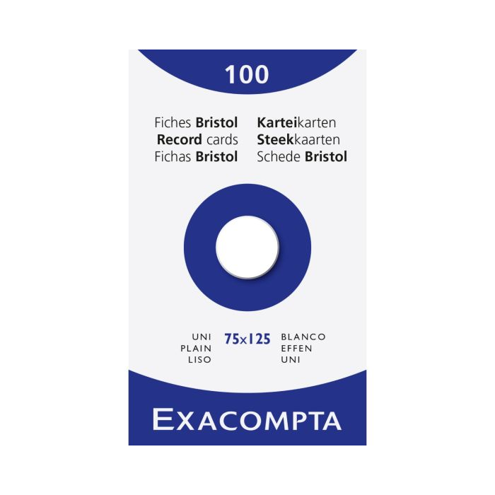 Exacompta Index Cards - 3" x 5" - Blank
