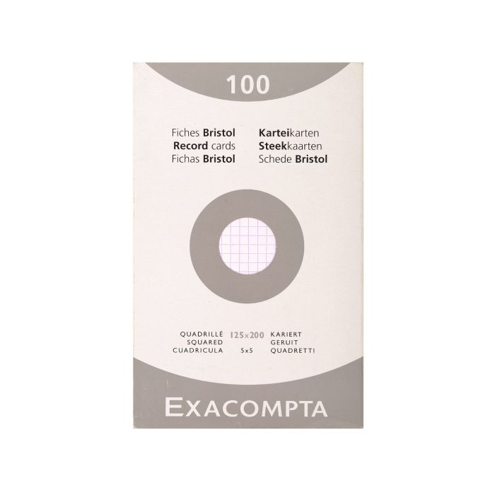 Exacompta Index Cards - 4" x 6" - Graph