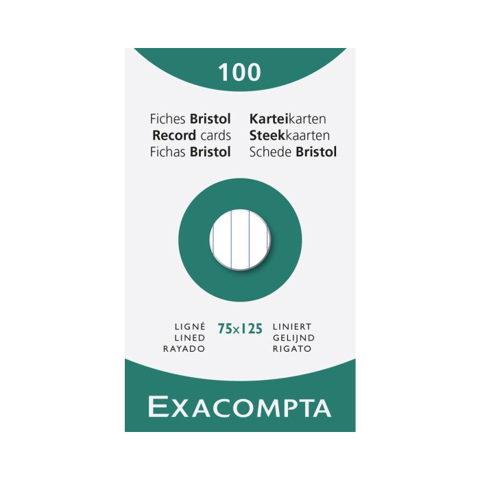 Exacompta Index Cards - 3" x 5" - Ruled