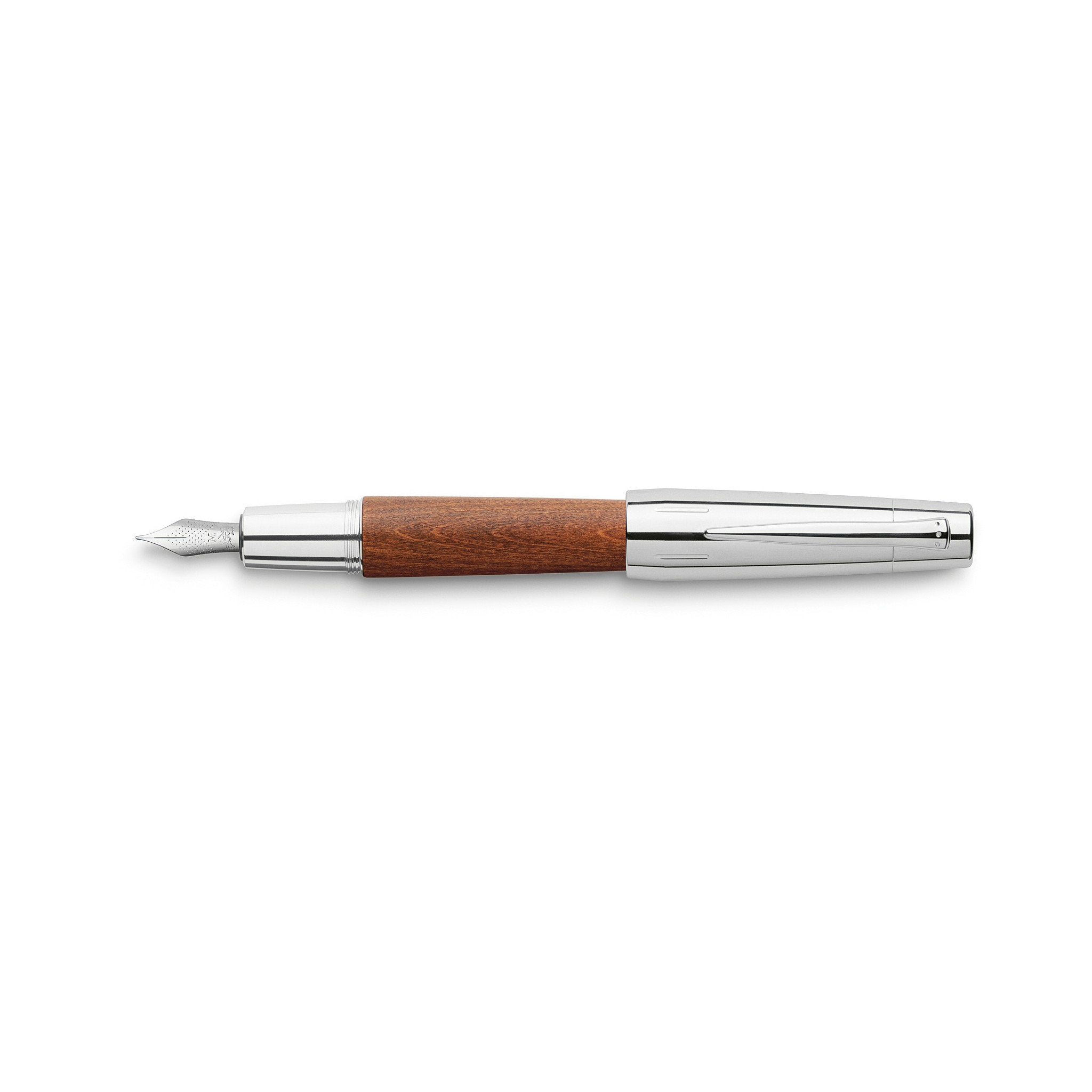 Faber-Castell E-Motion Fountain Pen - Wood w/ Chrome – Atlas