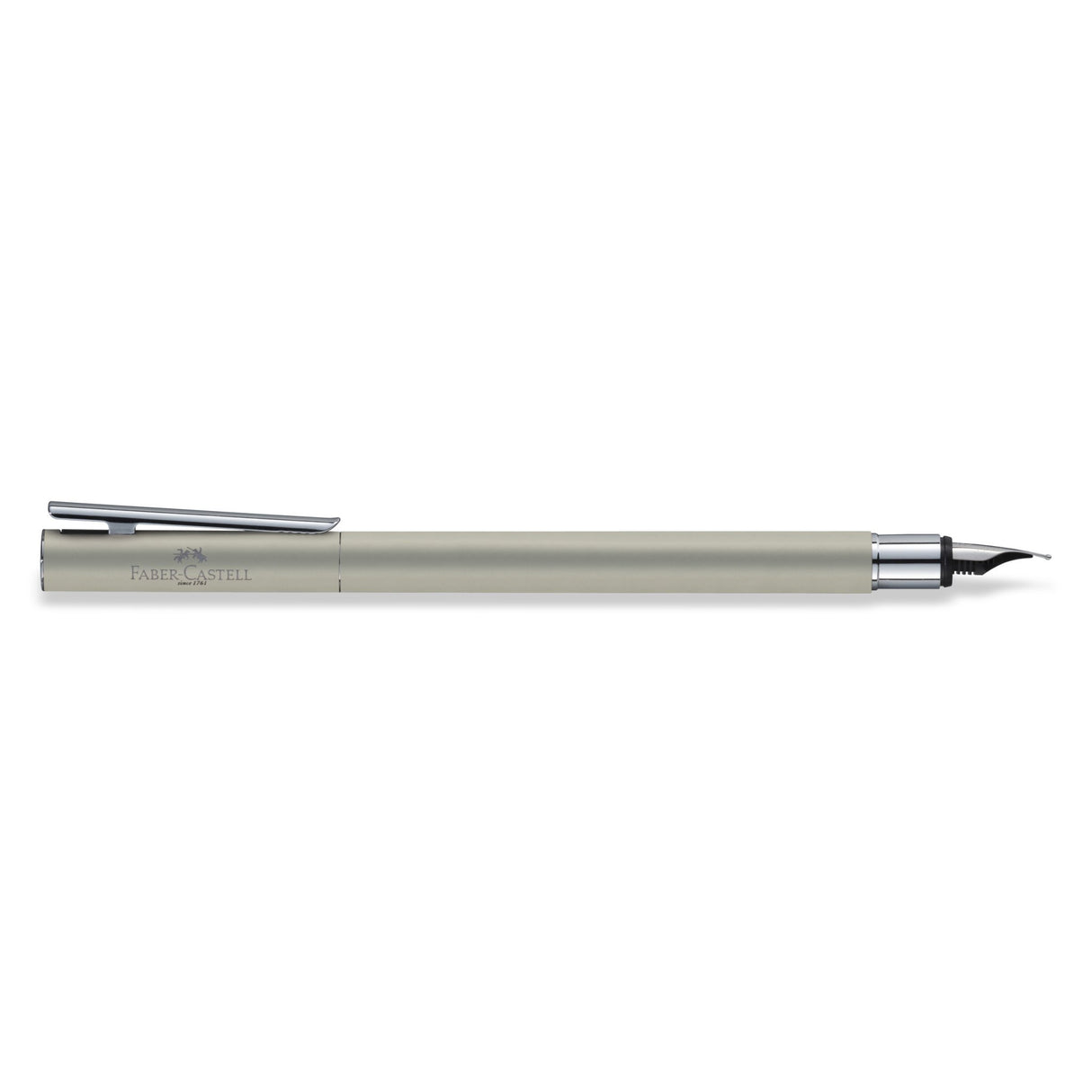 Faber-Castell Neo Slim Fountain Pen - Matte Stainless Steel | Atlas Stationers.
