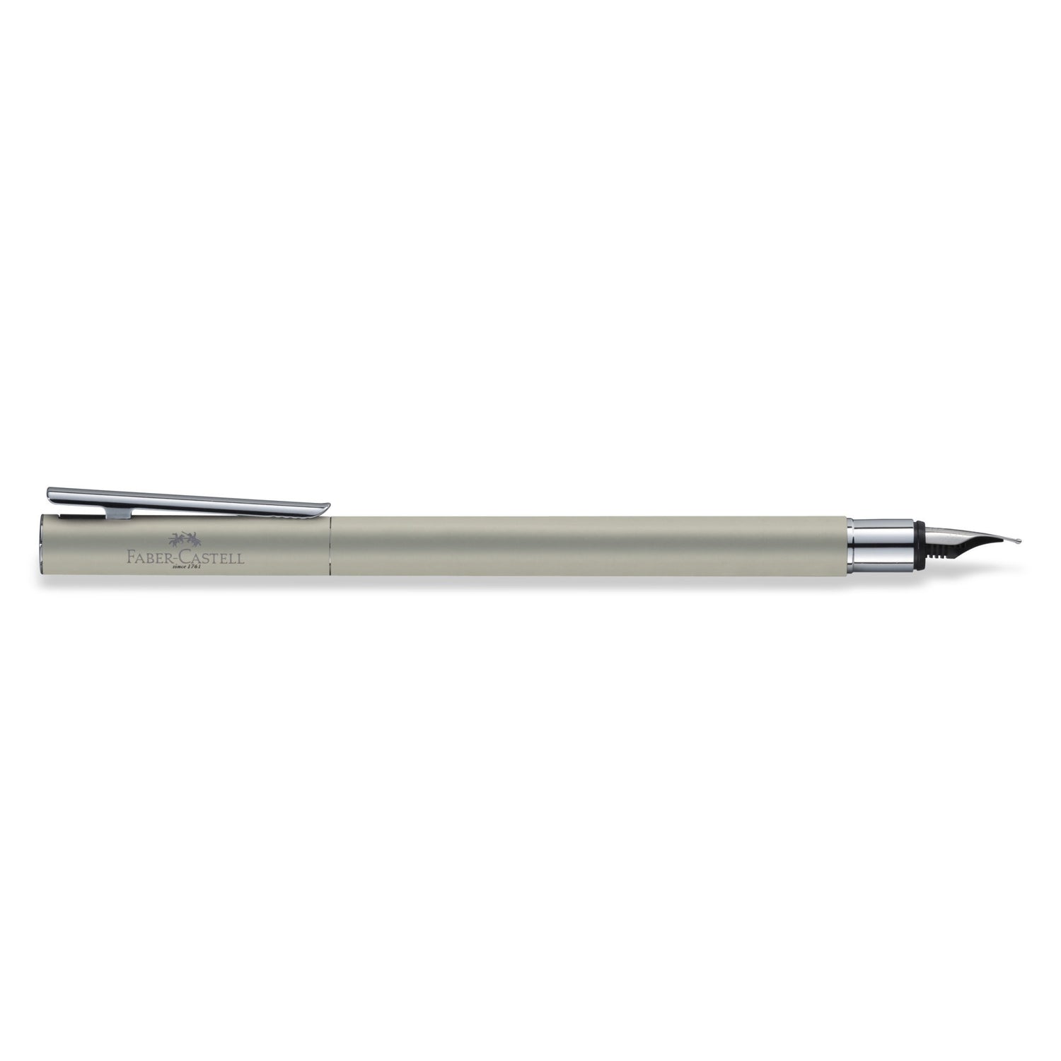 Faber-Castell Neo Slim Fountain Pen - Matte Stainless Steel | Atlas Stationers.