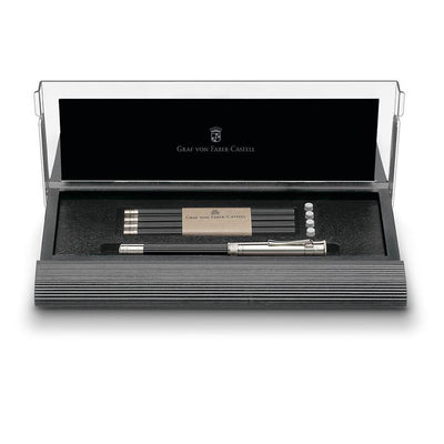 Graf von Faber-Castell Perfect Pencil Desk Set - Black w/ Platinum Plated Appointments | Atlas Stationers.