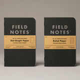 Field Notes Pitch Black Notebook, Dot Graph, 2-Pack, 4 3/4" x 7 1/2" | Atlas Stationers.
