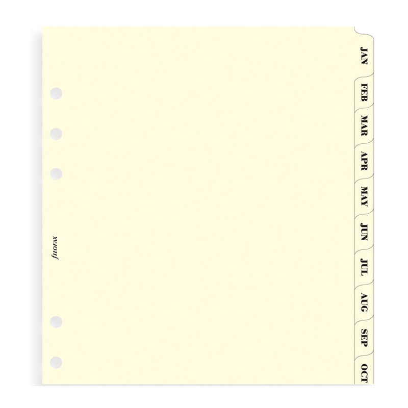 Filofax Monthly Tab Cotton Cream Divider - A5 | Atlas Stationers.