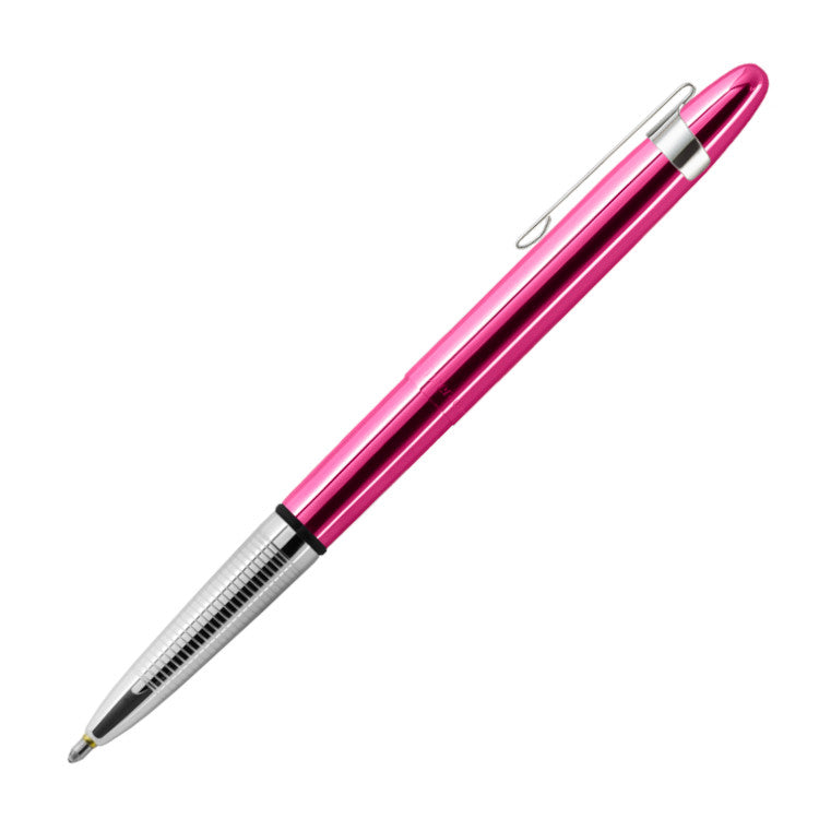 Fisher Space Pen Translucent Bullet Pen in Pink Nebula with Chrome Clip | Atlas Stationers.