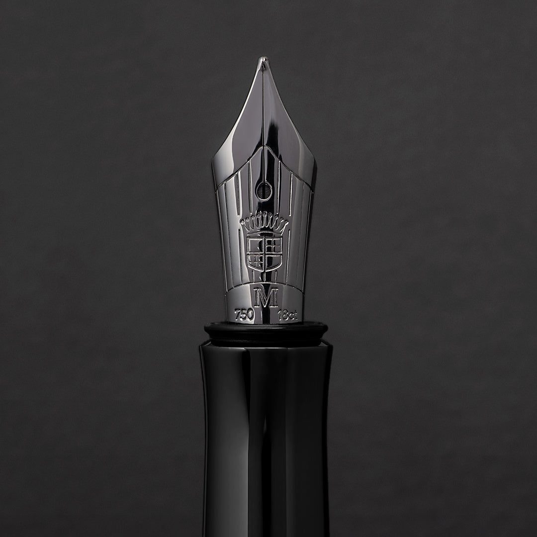 Graf von Faber-Castell Guilloche Fountain Pen - Black Edition | Atlas Stationers.