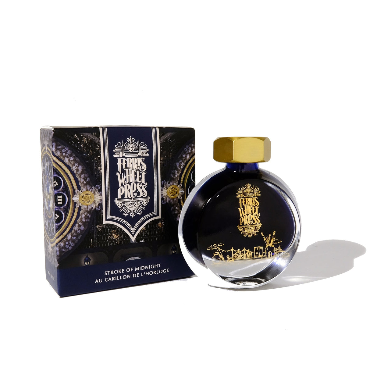 Ferris Wheel Press 38ml bottled Ink - Stroke of Midnight (Special Edition) | Atlas Stationers.
