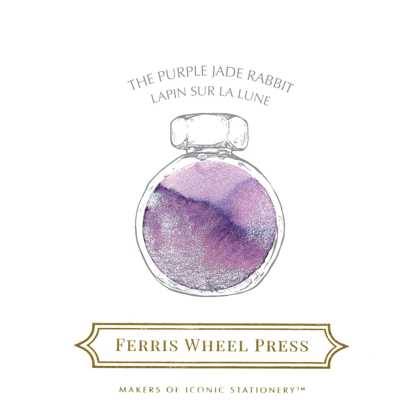 Ferris Wheel Press Lunar New Year Purple Jade Rabbit - 38ml bottled Ink (Special Edition)