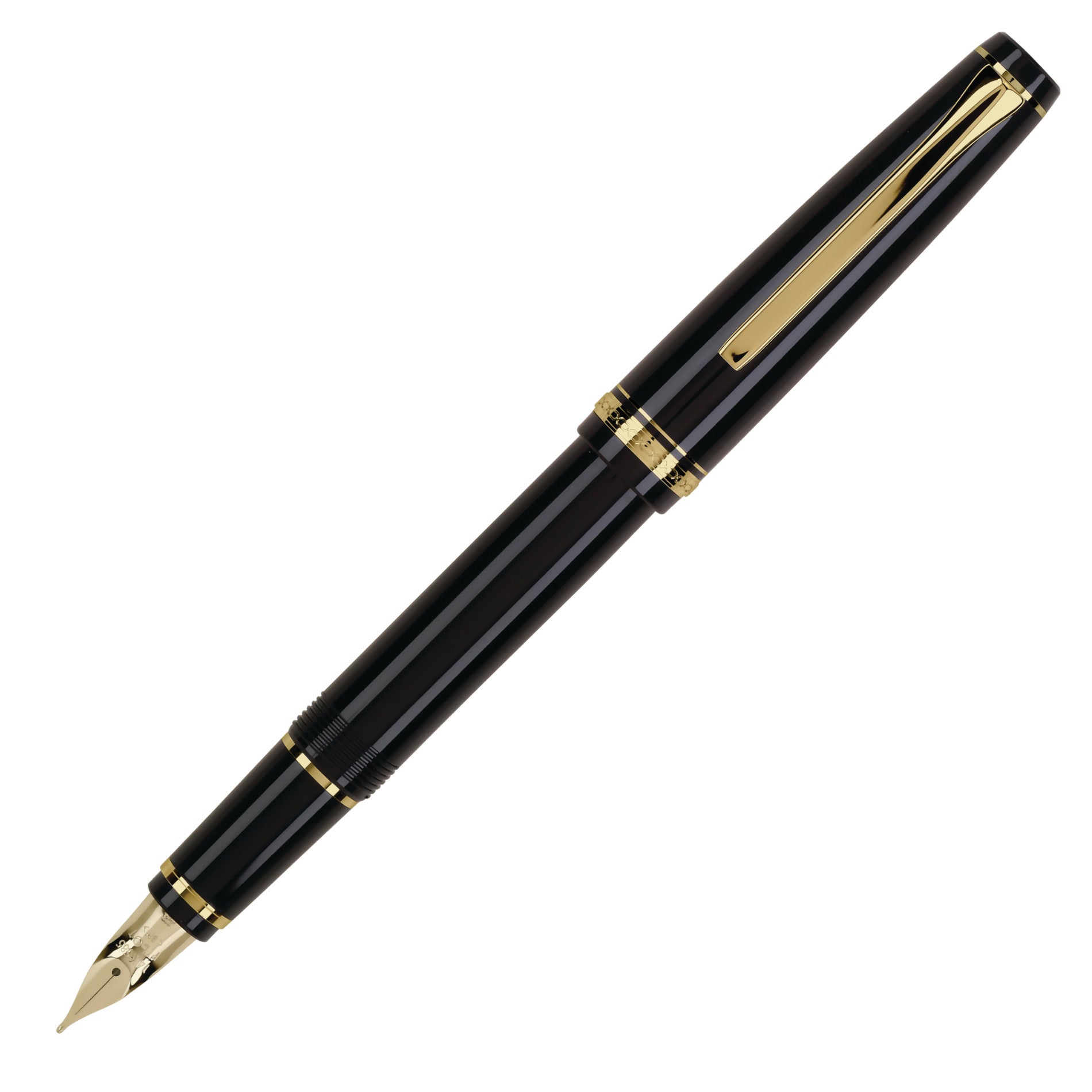 Pilot Falcon Fountain Pen - Black with Gold Trim – Atlas Stationers