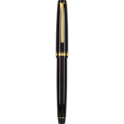 Pilot Falcon Fountain Pen - Black with Gold Trim | Atlas Stationers.