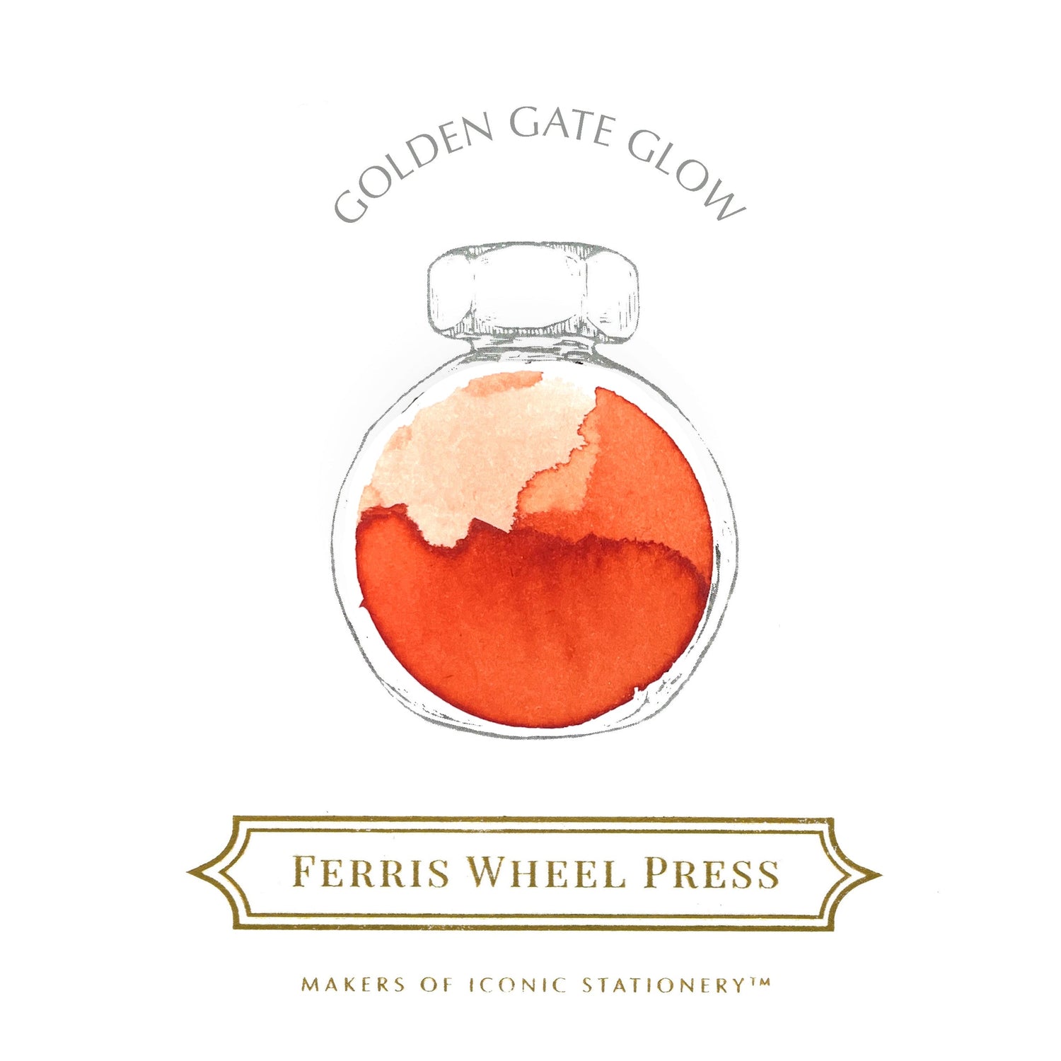 Ferris Wheel Press Golden Gate Glow - 38ml bottled Ink