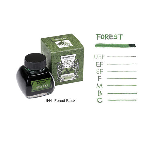 Platinum Forest Black - 60ml Bottled Ink | Atlas Stationers.