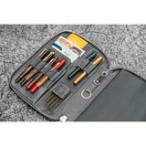 Galen Leather Zipped A5 Notebook Folio - Crazy Horse Smoky | Atlas Stationers.