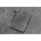 Galen Leather Zipped A5 Notebook Folio - Crazy Horse Smoky | Atlas Stationers.