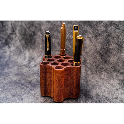 Galen Leather Toolcomb Wooden Pen and Brush Stand Holder | Atlas Stationers.